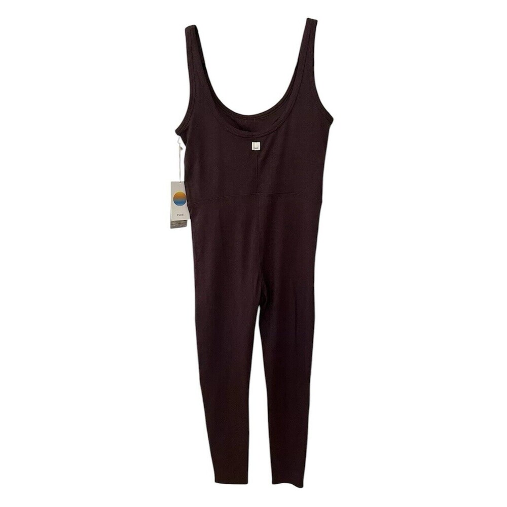 Vuori Women’s Halo Essential Jumpsuit Mahogany Heather Brown Sz Small New $128